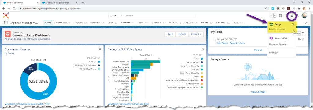 Global Actions | Brilliantly Bundled Insurance Agency Software